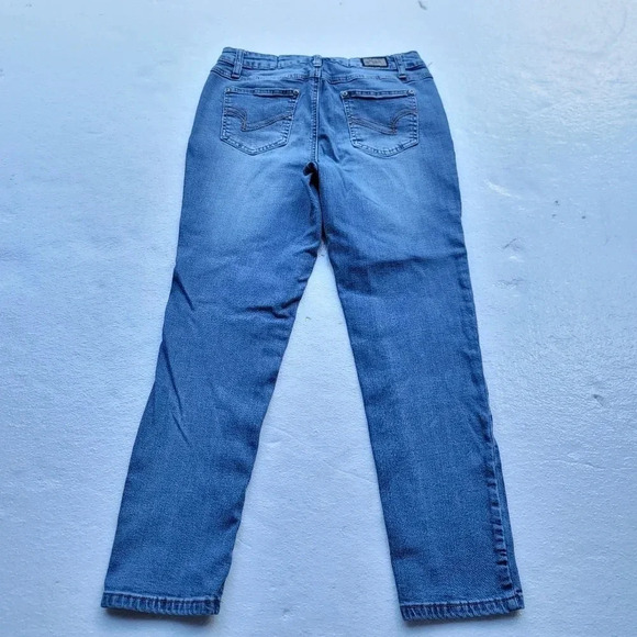Earl Jean Blue Jeans Size 6 Womens Straight Stretch Mid Rise Medium Wash Denim - Picture 3 of 11